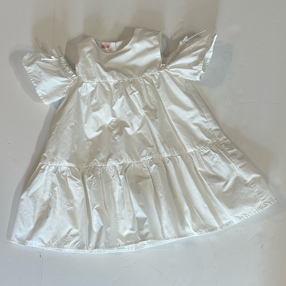 Zara Toddler White Cut Shoulder Dress Size 18-24 mo